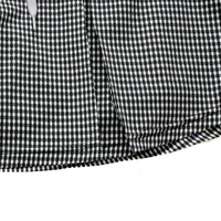 MMA Front Pleats Run Skirt Black Check