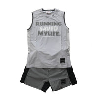 MMA Side Graphic Run Shorts V3 Black Check