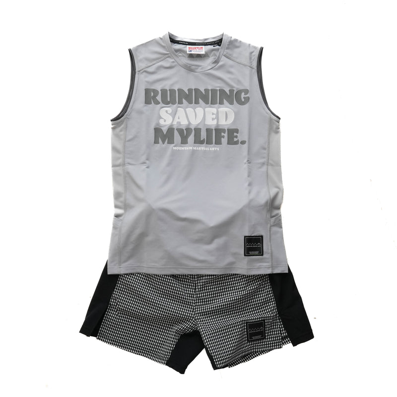 MMA Side Graphic Run Shorts V3 Black Check