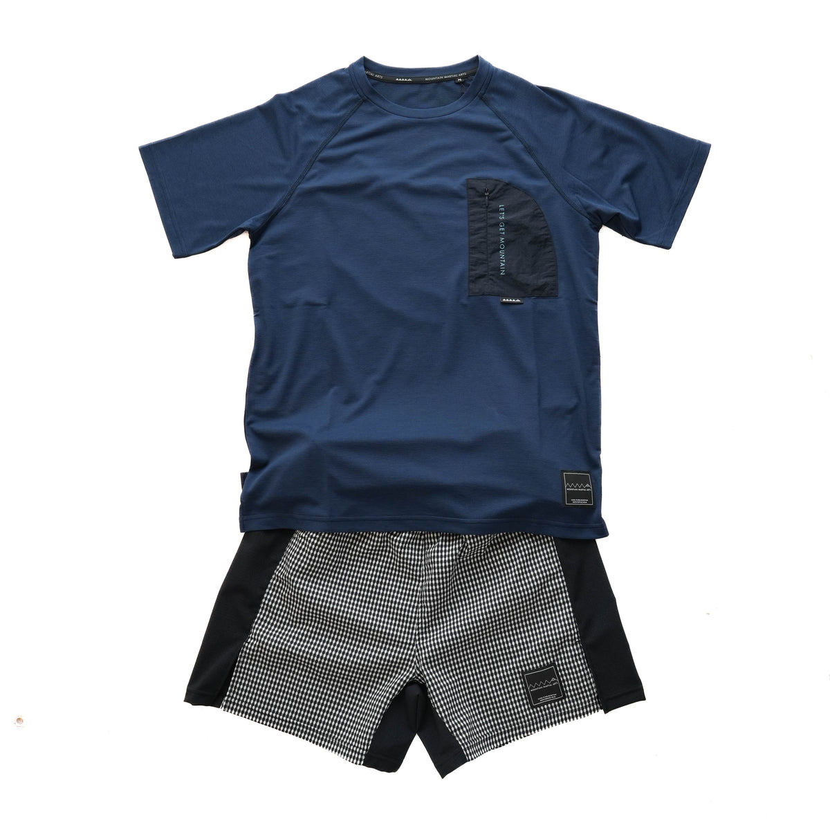 MMA Side Graphic Run Shorts V3 Black Check