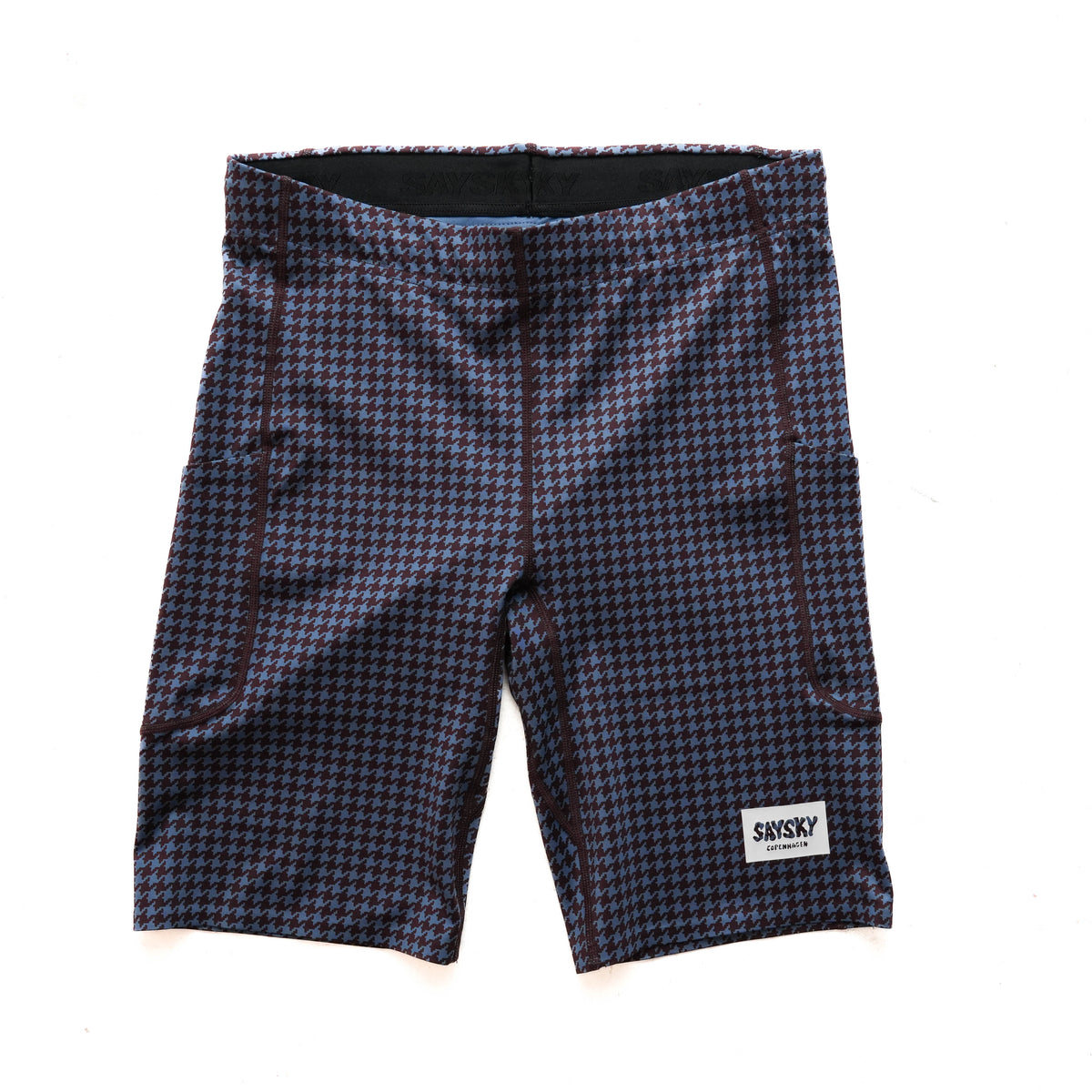 ランニングタイツ Houndstooth Combat+ Short Tights 9inch - Blue Aop [メンズ]