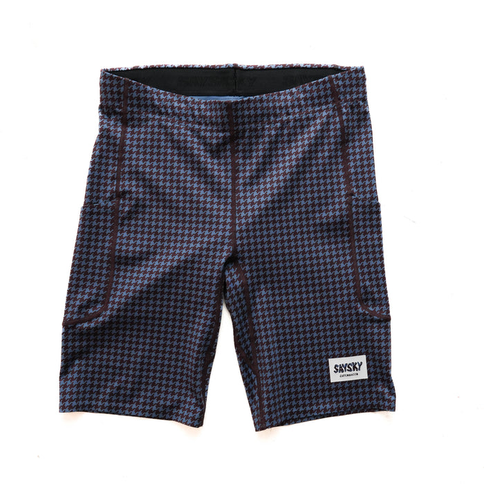 ランニングタイツ Houndstooth Combat+ Short Tights 9inch - Blue Aop [メンズ]