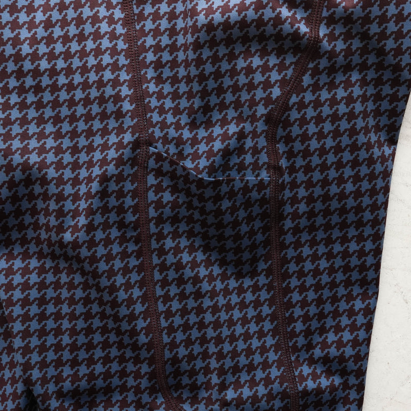 ランニングタイツ Houndstooth Combat+ Short Tights 9inch - Blue Aop [メンズ]