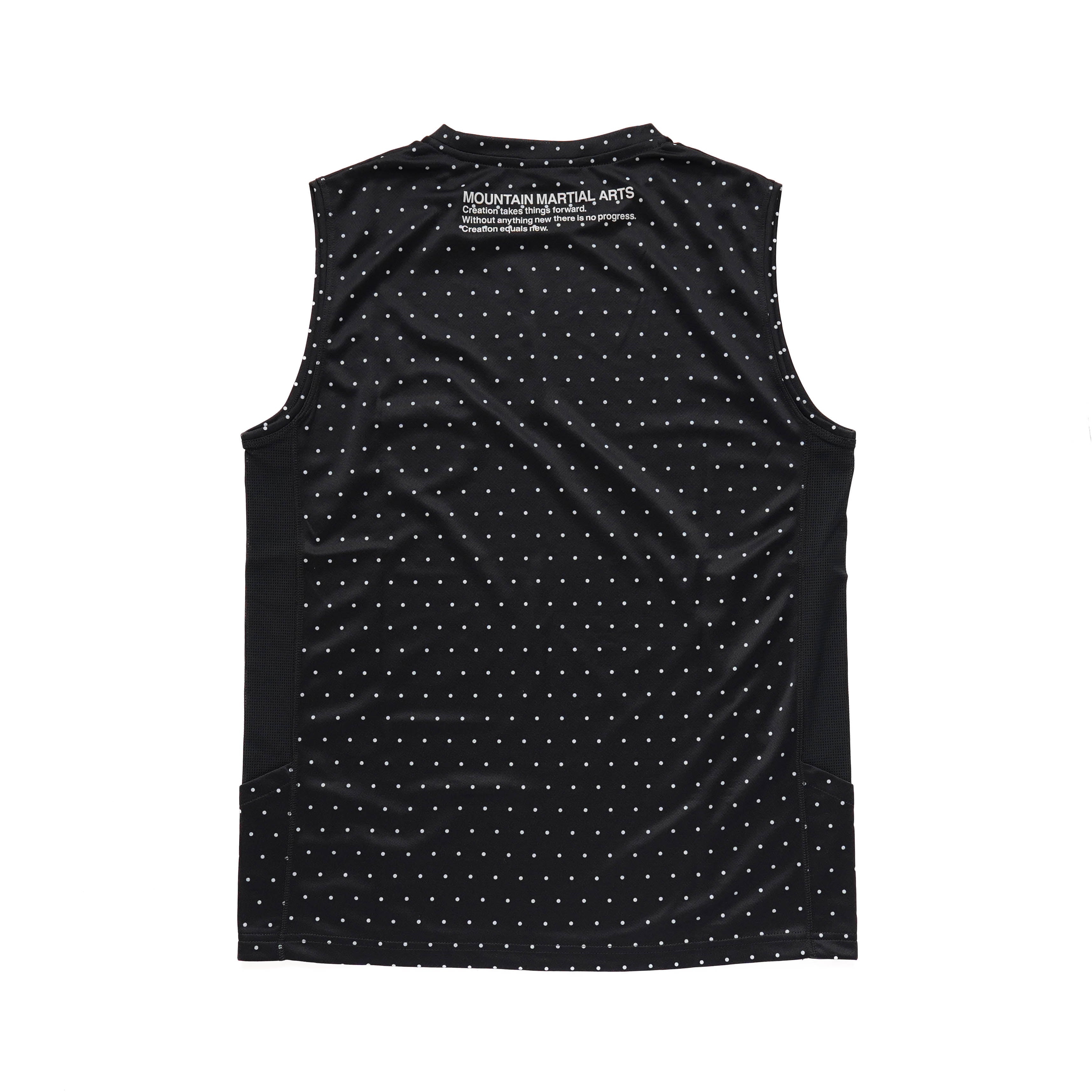 MMA Side Mesh Dot Sleeve-less Black – CONNECTED
