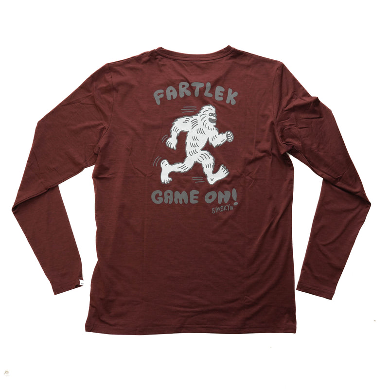 ランニングTシャツ（ロングスリーブ） STATEMENT PACE LONG SLEEVE - RED [メンズ]