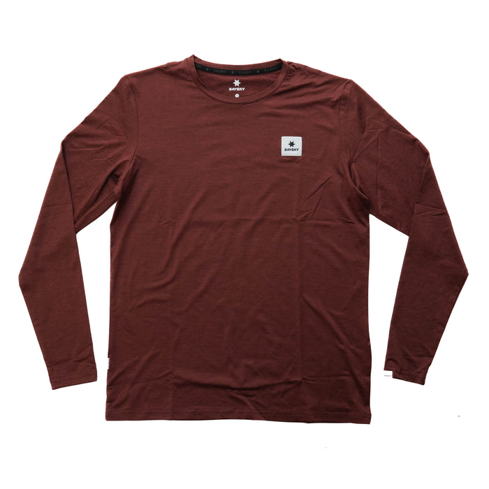 ランニングTシャツ（ロングスリーブ） STATEMENT PACE LONG SLEEVE - RED [メンズ]