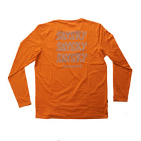 ランニングTシャツ（ロングスリーブ） Reflective Logo Pace Long Sleeve - Orange [メンズ]