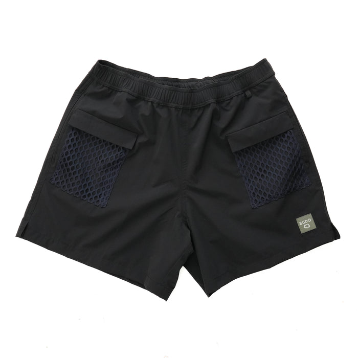 AIR GRID- MESH SHORTS :Black × Navy