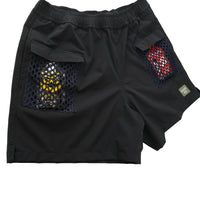 AIR GRID- MESH SHORTS :Black × Navy