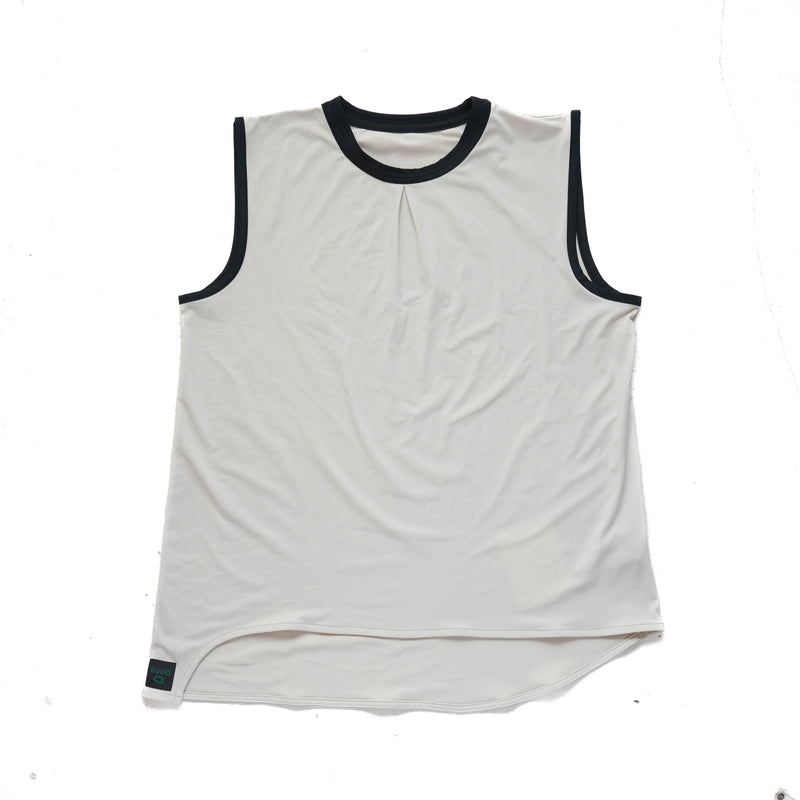 Mountain Pass top Sleeve_Less Off white