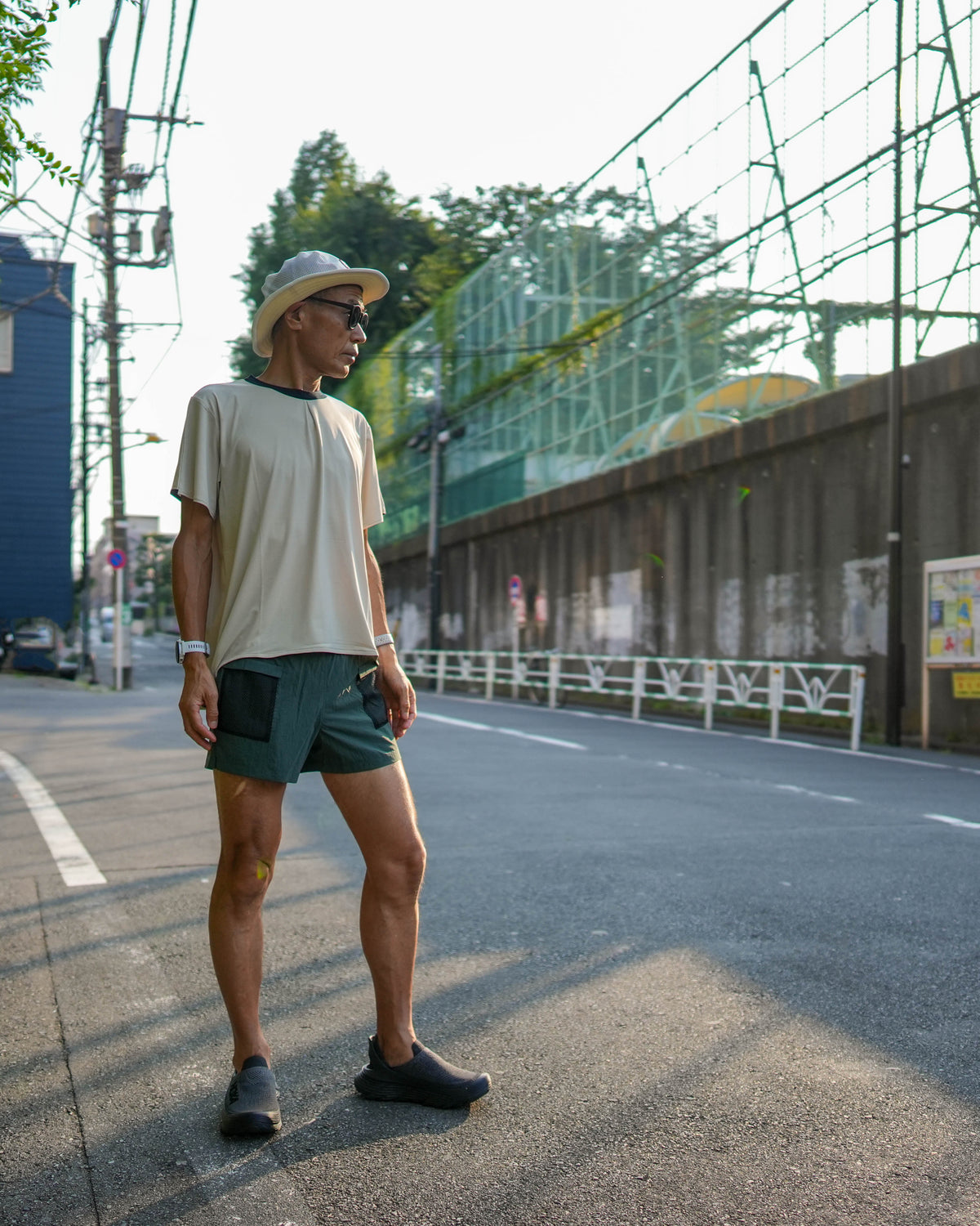 MINIMUM MESH SHORTS  Bird green ×Black