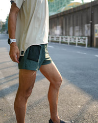 MINIMUM MESH SHORTS  Bird green ×Black