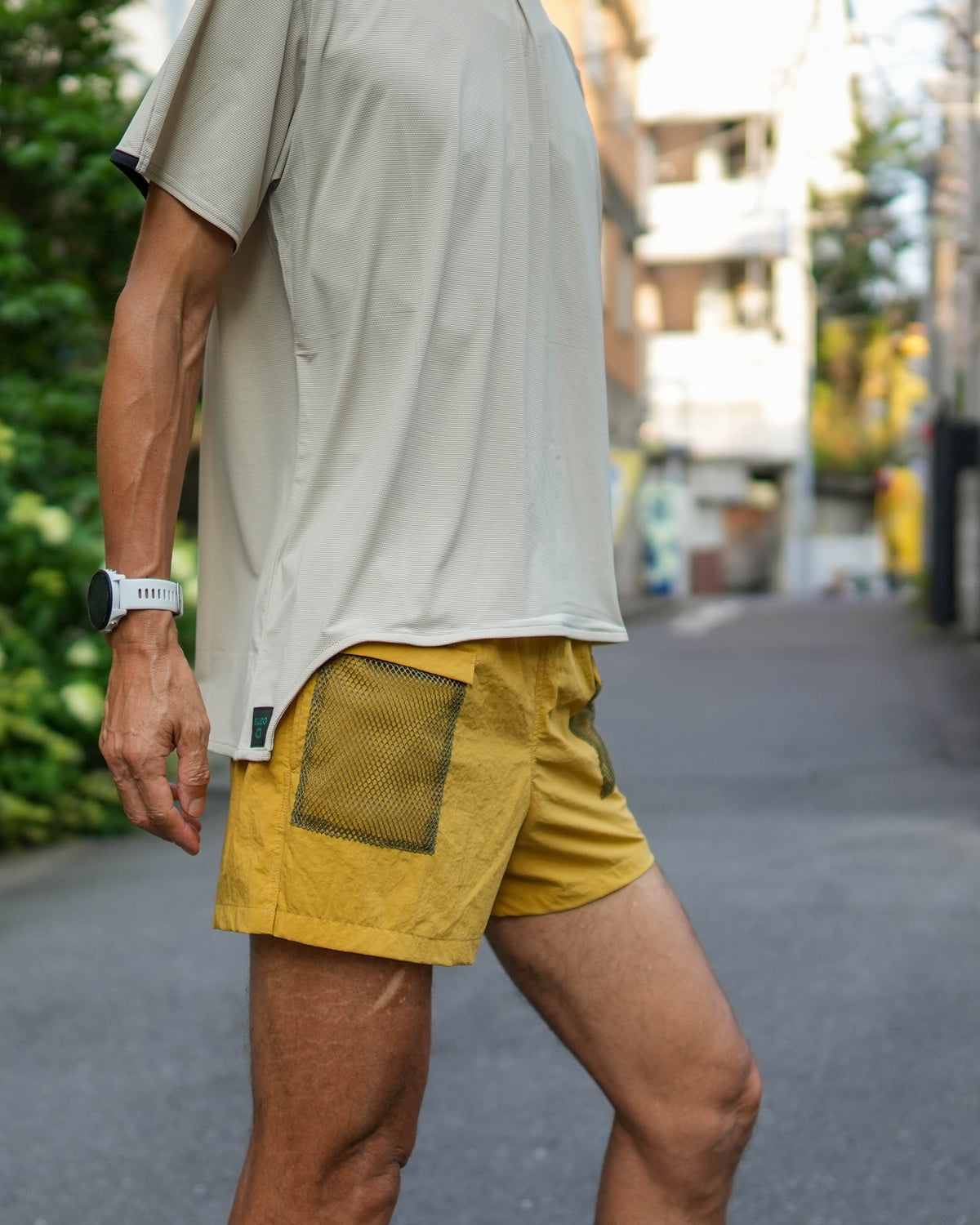 MINIMUM MESH SHORTS  Yellow ×khaki