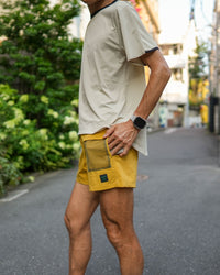 MINIMUM MESH SHORTS  Yellow ×khaki