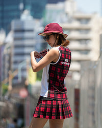 TARTAN CHECK MACQUEEN PLEATS SKIRT