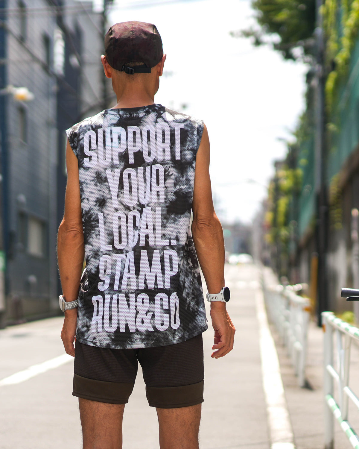 STAMP GRAPHIC TANK (SUPPORT YOUR LOCAL. TIE DYE BLACK)