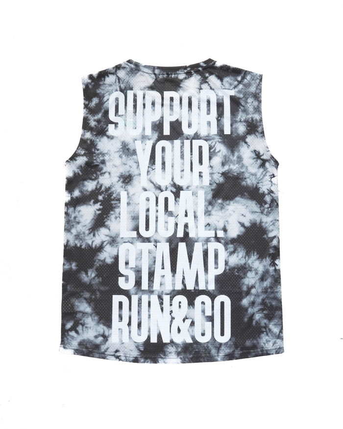 STAMP GRAPHIC TANK (SUPPORT YOUR LOCAL. TIE DYE BLACK)