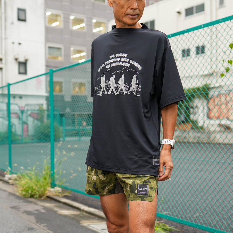 MMA_Jerry Ukai PONCHOMAN CAMO Hike&Run Shorts Green Ponchoman Camo