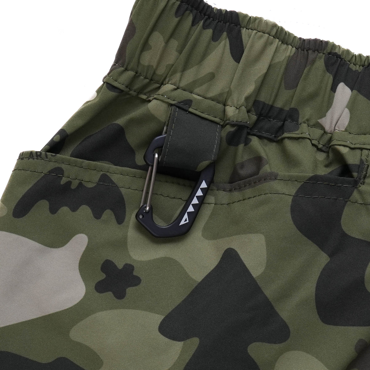 MMA_Jerry Ukai PONCHOMAN CAMO Hike&Run Shorts Green Ponchoman Camo