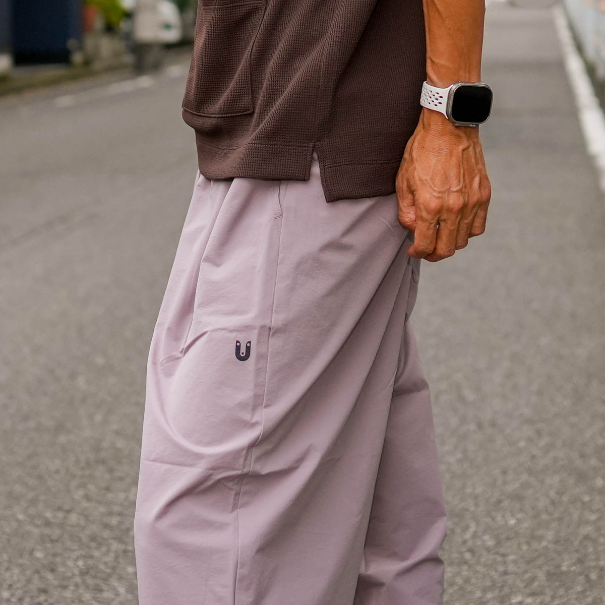 Andante Wide Pant：Color Raisin Grey