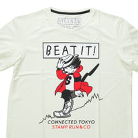STAMP × CONNECTED GRAPHIC RUN TEE (BEAT IT!) PALE PISTACHIO