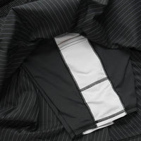 MMA Front Pleats Run Skirt Black Stripe