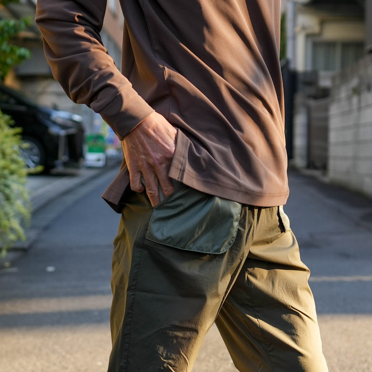 UL STRETCH NYLON PANTS　OLIVE