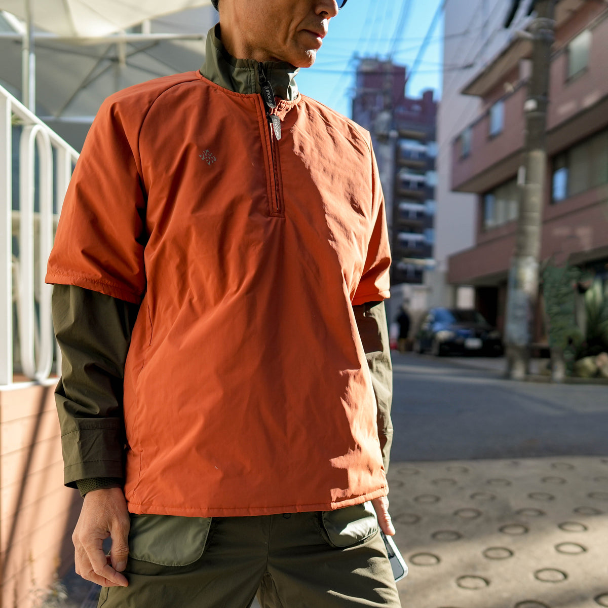 24FW REPEL PADDING H/S TEE BRICK