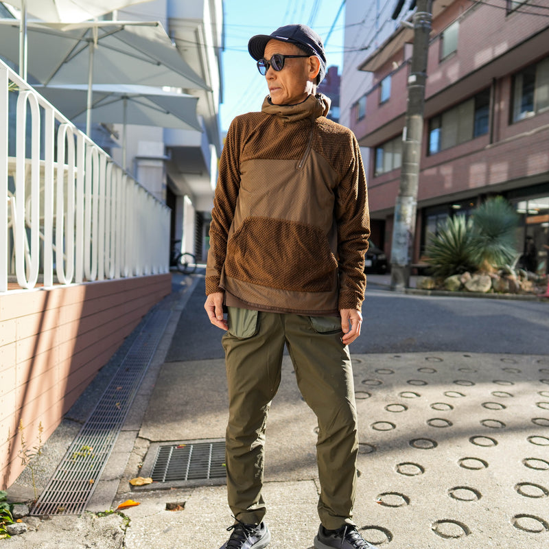 24FW Octa UTILITY HOODIE D.BROWN