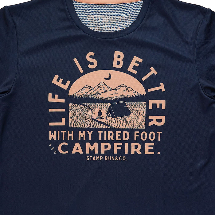 STAMP GRAPHIC RUN TEE (LIFE IS BETTER)
