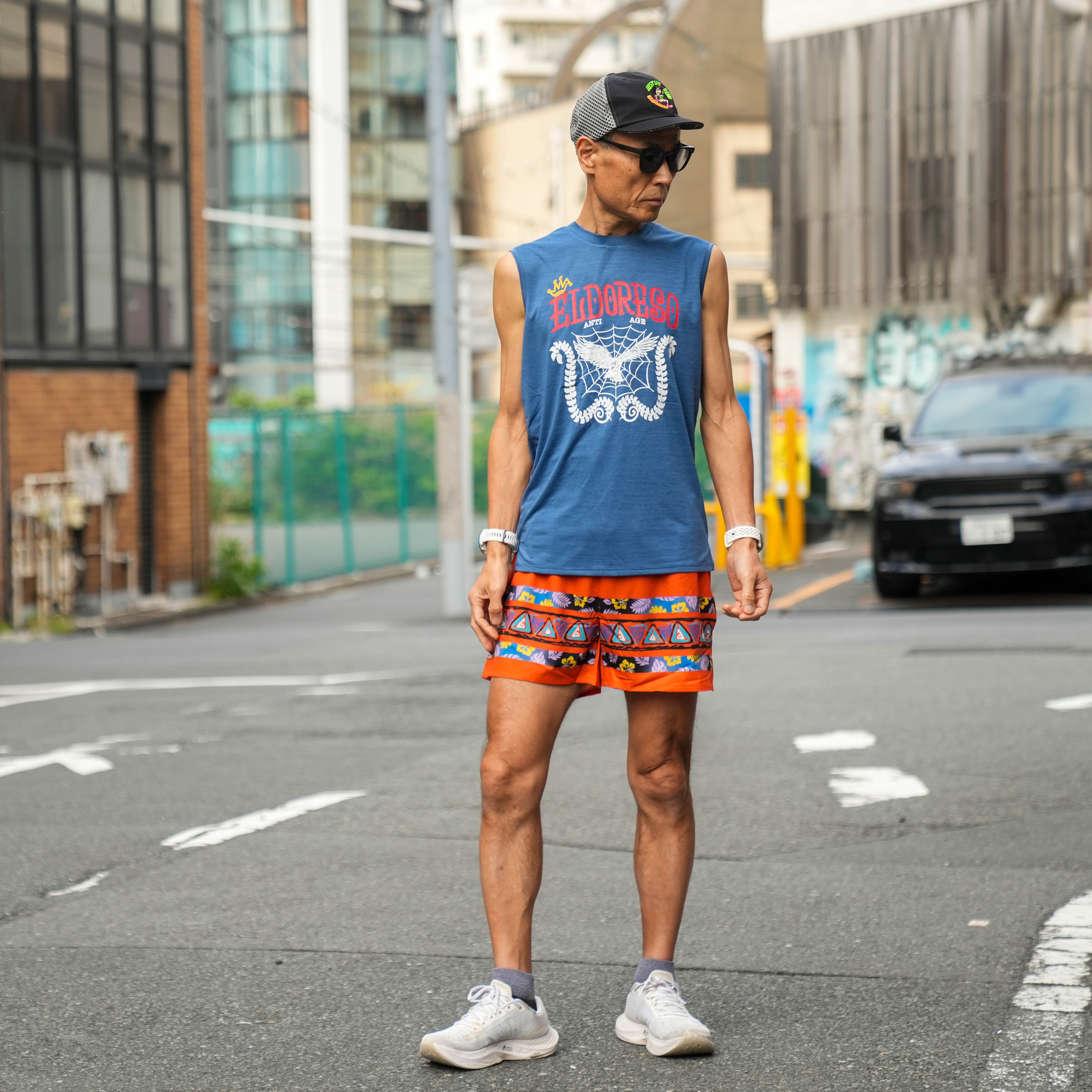 ハーフ・ショートパンツ LMC NYLON TIE DYE TEAM SHORTS orange 0LM23SHP106ORG ハーフ・ショートパンツ LMC NYLON TIE DYE TEAM SHORTS orange