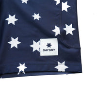 Wmns Star Combat+ Short Tights 7inch - Blue/White Aop [レディーズ]