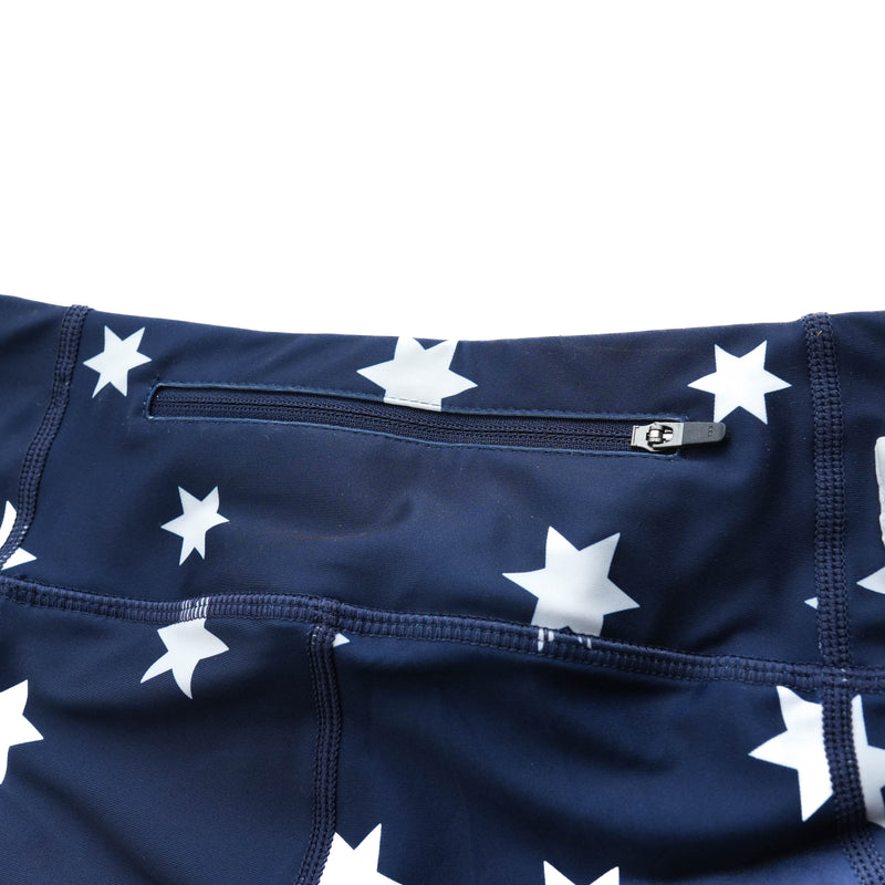 Wmns Star Combat+ Short Tights 7inch - Blue/White Aop [レディーズ]