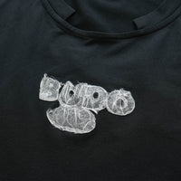 WASHI open collar French sleeve /BLACK