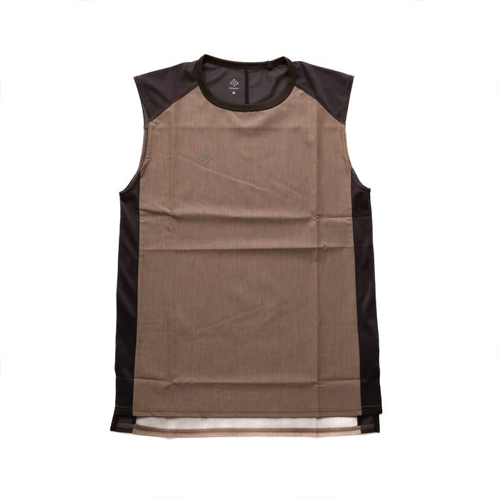 DENIM FRENCH SLEEVE TEE  BROWN
