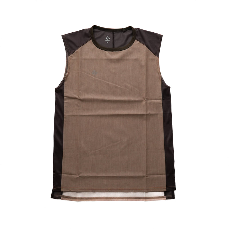 DENIM FRENCH SLEEVE TEE  BROWN