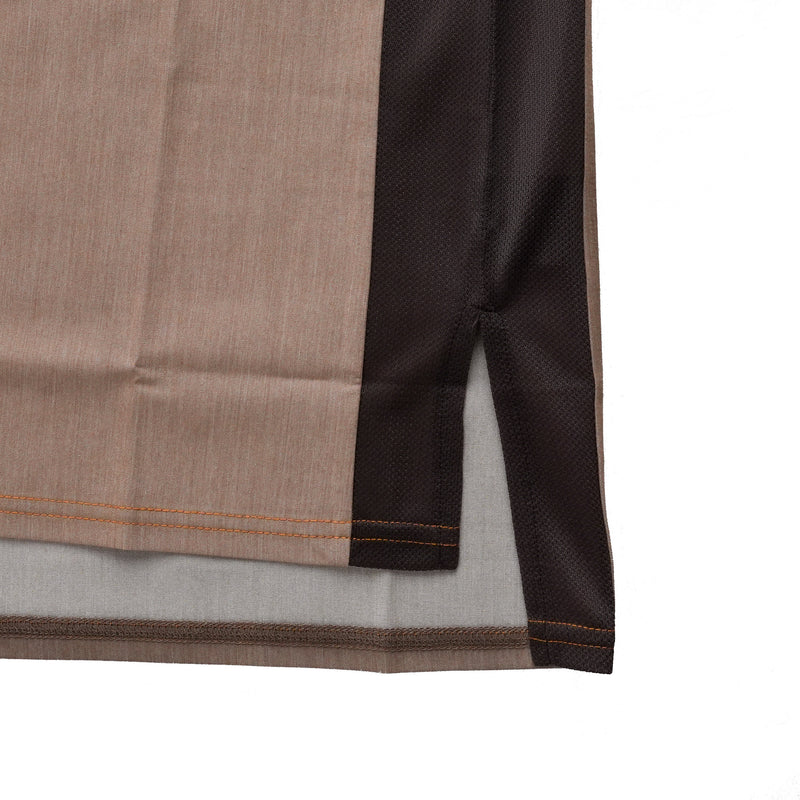 DENIM FRENCH SLEEVE TEE  BROWN