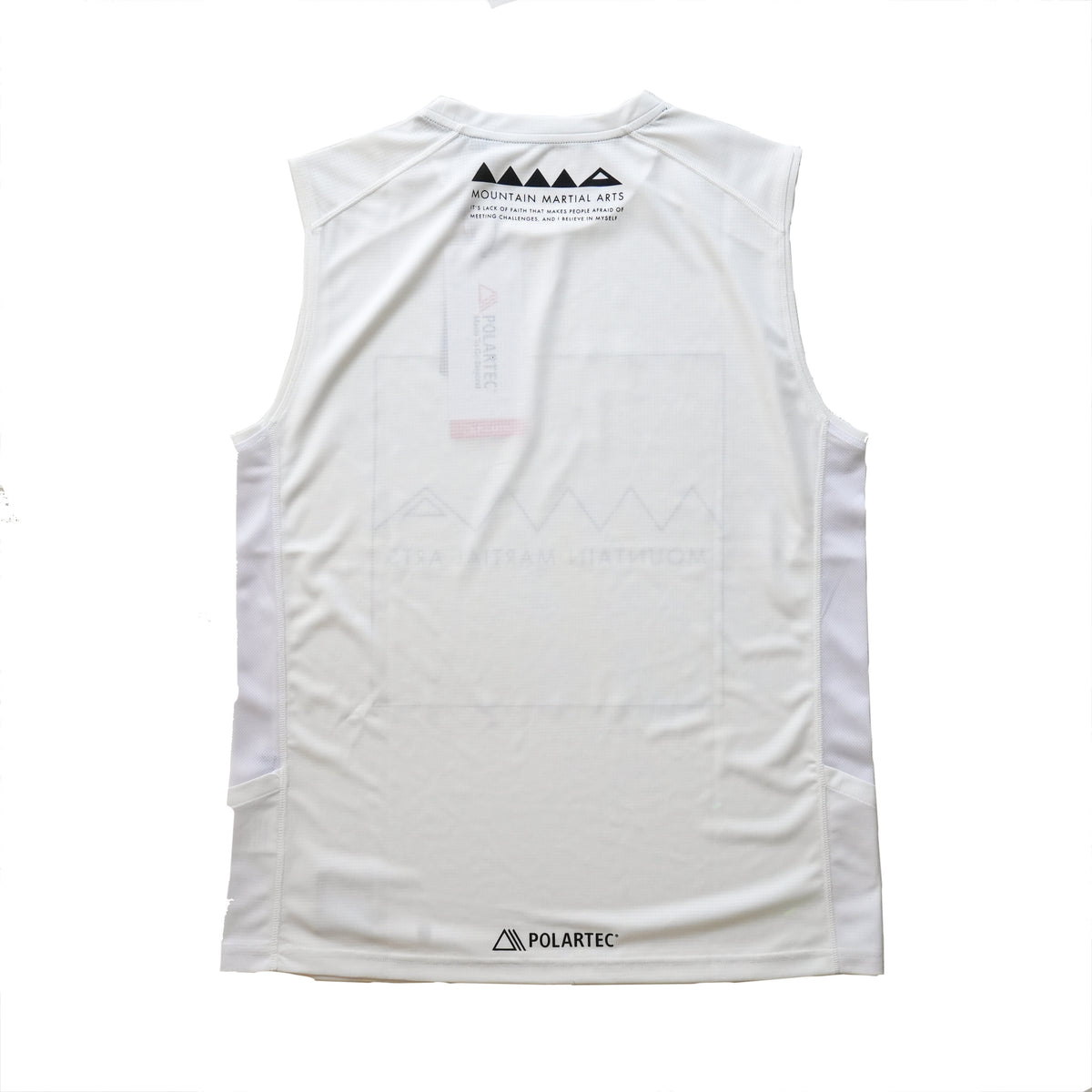 MMA Logo Sleeve-less POLARTEC® version White