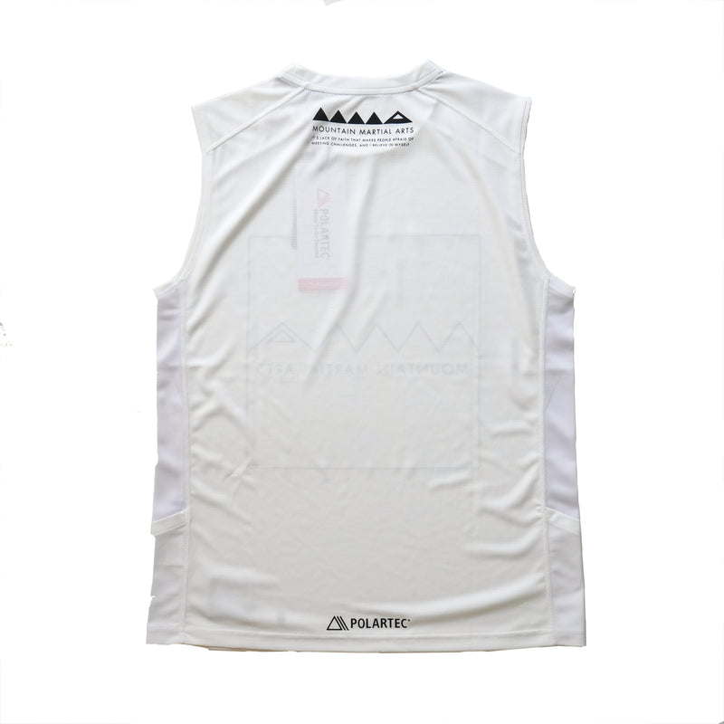 MMA Logo Sleeve-less POLARTEC® version White