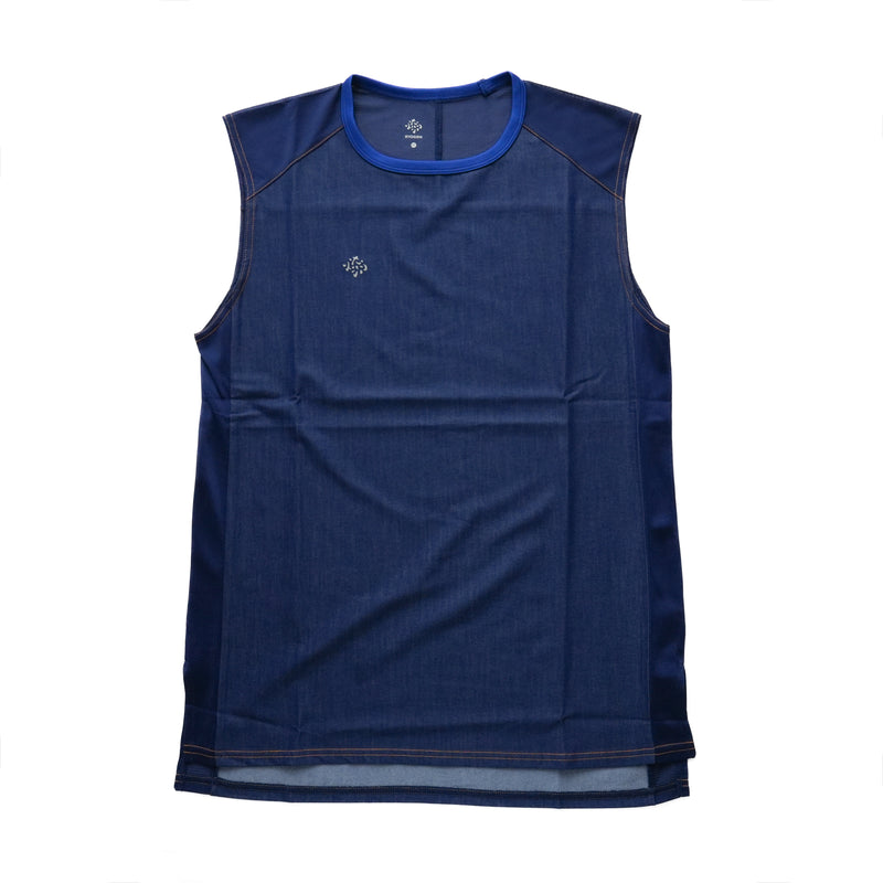 DENIM FRENCH SLEEVE TEE  INDIGO
