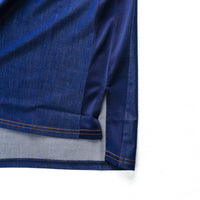 DENIM FRENCH SLEEVE TEE  INDIGO