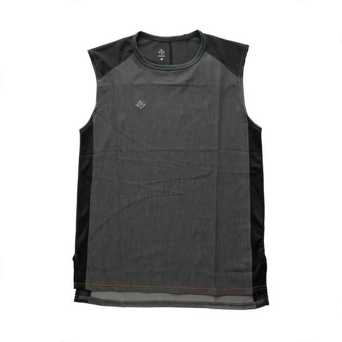 DENIM FRENCH SLEEVE TEE  BLACK