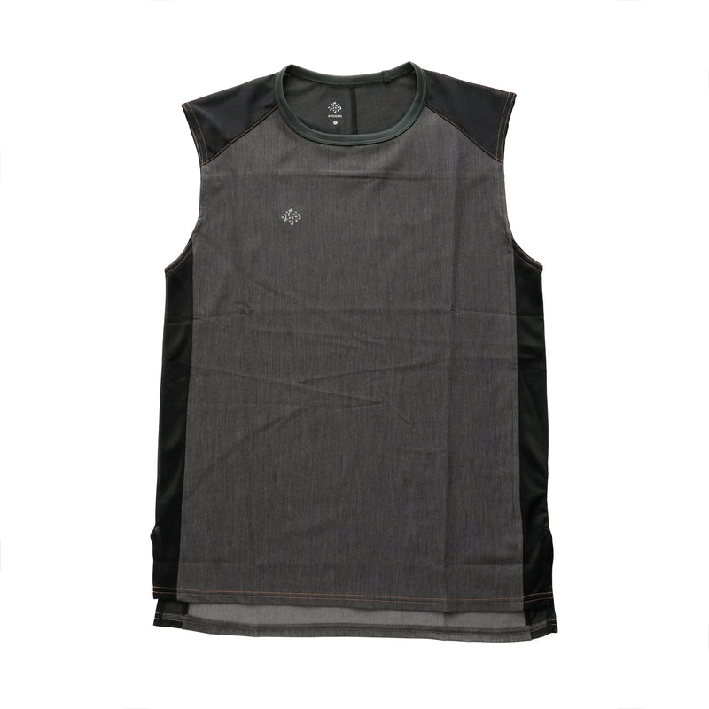 DENIM FRENCH SLEEVE TEE  BLACK