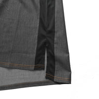 DENIM FRENCH SLEEVE TEE  BLACK