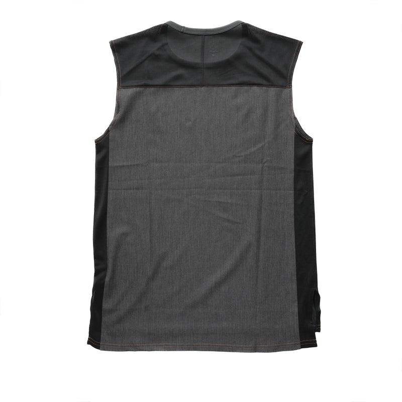 DENIM FRENCH SLEEVE TEE  BLACK