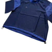 DENIM MOCK NECK SHORT TEE DENIM