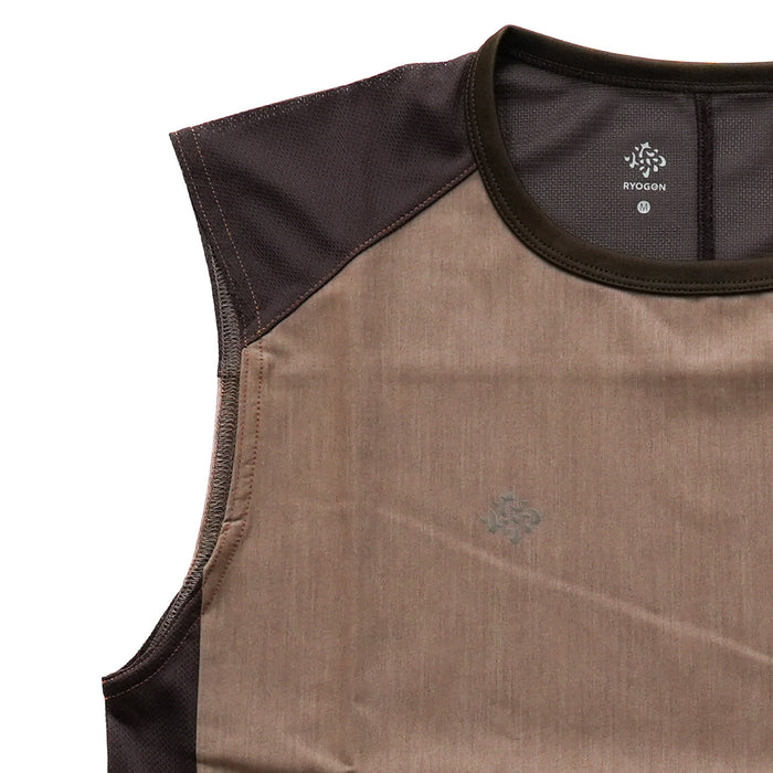 DENIM FRENCH SLEEVE TEE  BROWN