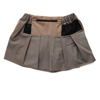DENIM DOCKING RUN SKIRT　BROWN