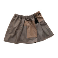 DENIM DOCKING RUN SKIRT　BROWN