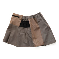 DENIM DOCKING RUN SKIRT　BROWN